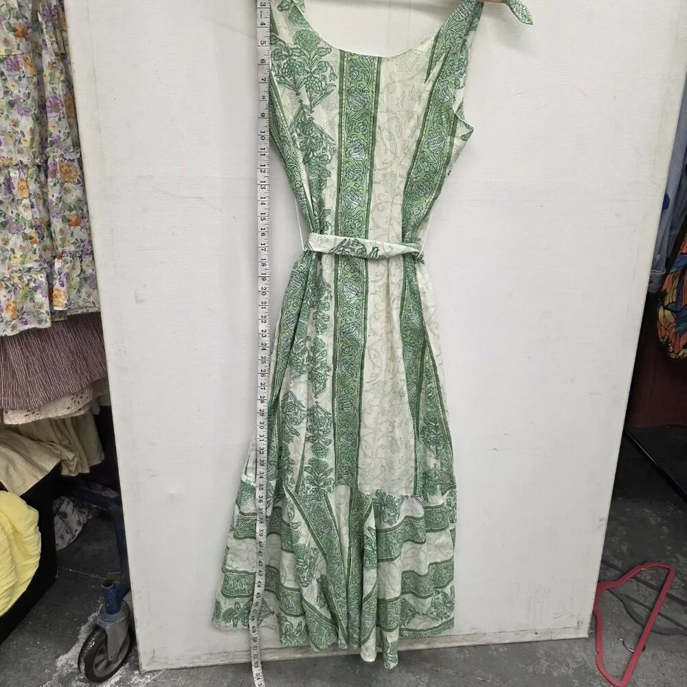 Roller Rabbit Berrino Sedona Printed Scoop Neck Tie Waist Midi Dress XS - Picture 11 of 14
